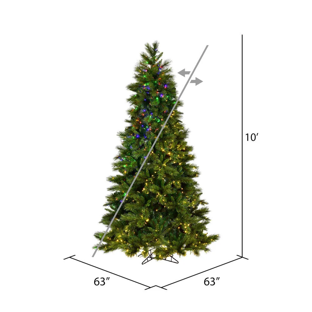 10' x 63" Brighton Pine Artificial Christmas Tree LED Color Changing Lights