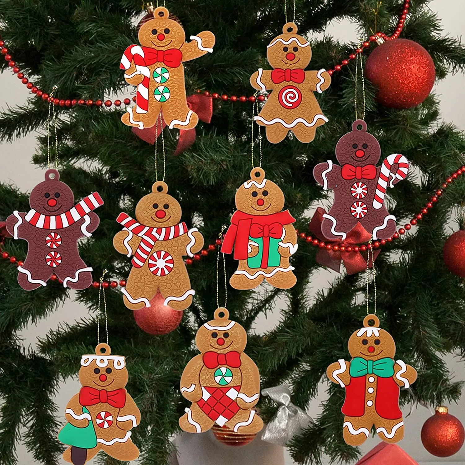 12-Piece: Gingerbread Man Ornaments