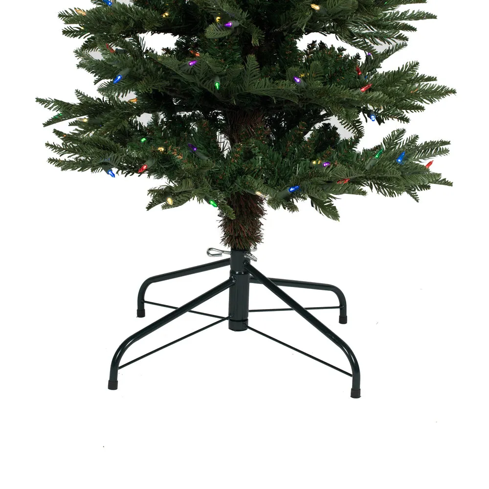 12' x 45" Compton Pole Artificial Christmas Tree Multi-colored Dura-Lit LED