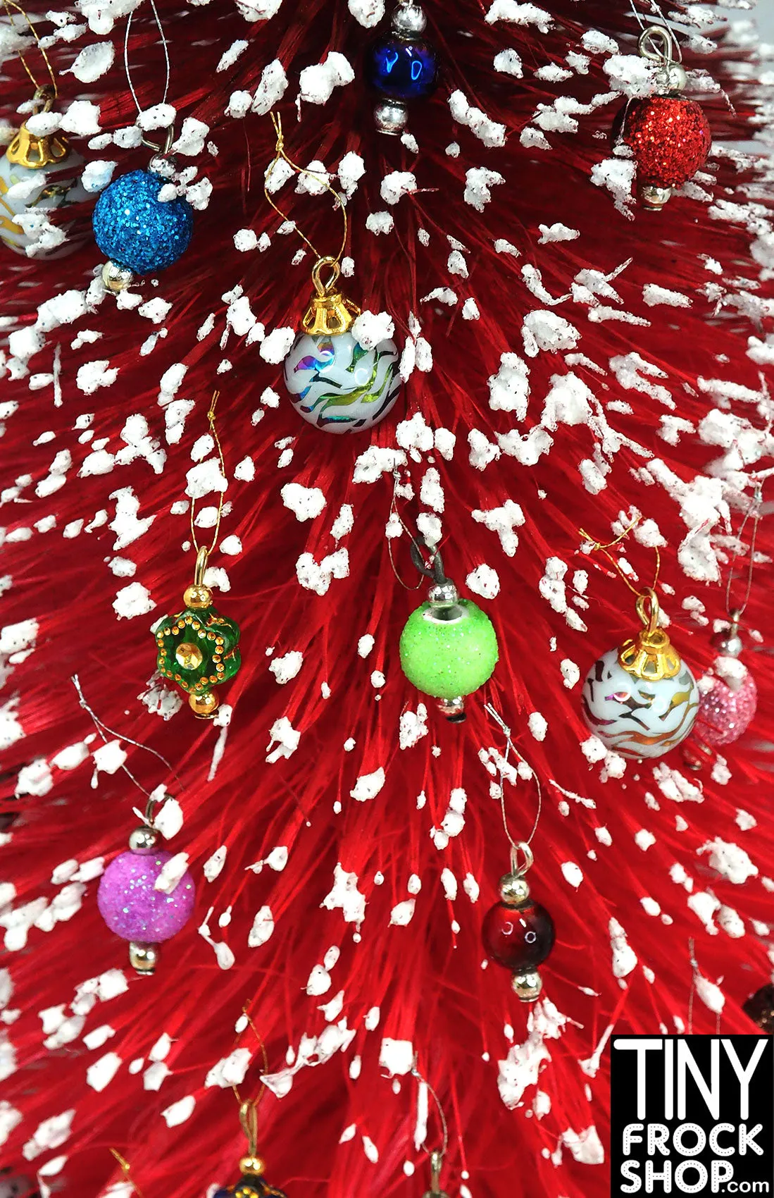 12" Fashion Doll Christmas Round Glass Ornaments By Ash Decker - 4 Styles