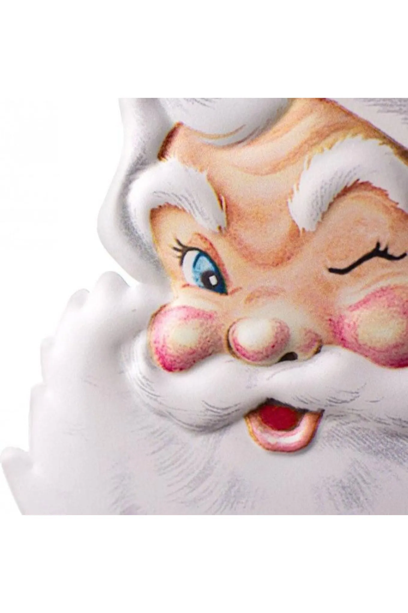 12" Metal Embossed Santa Face