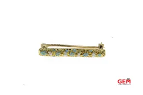 14KT Yellow Gold Flower Motif Vintage Pin Brooch Lapel