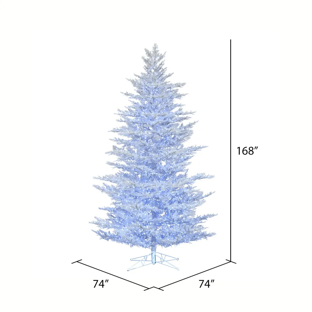 14'x74" Artificial Xmas Tree Low Voltage LED Pure White Wide Angle Twinkle Light