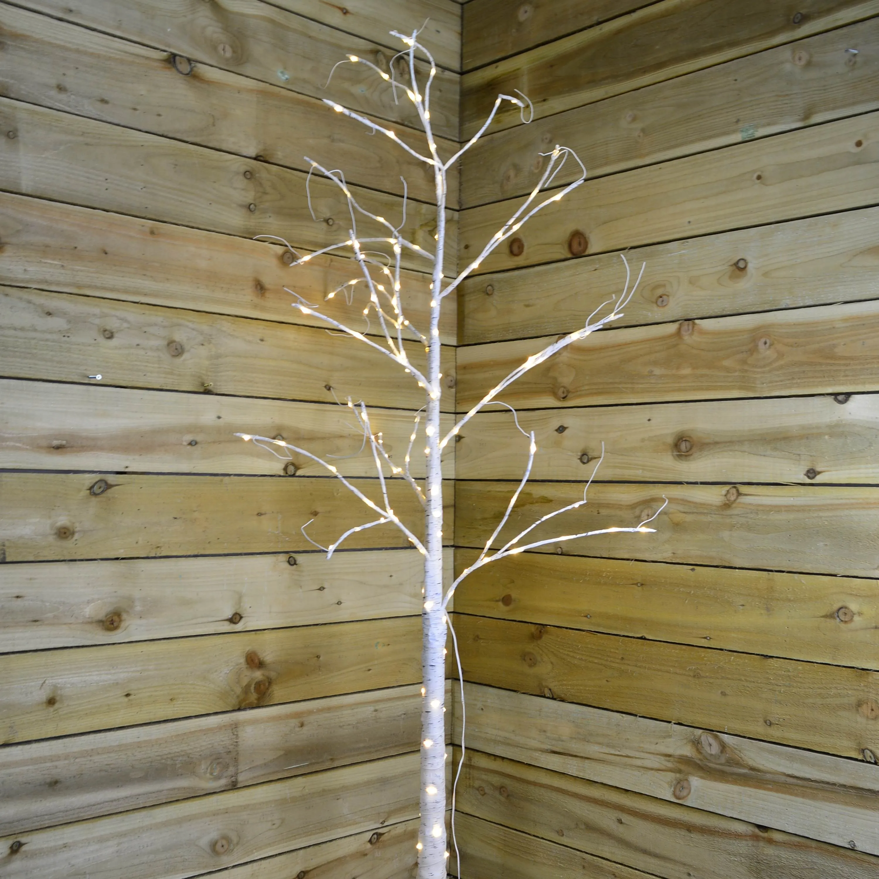 180cm (6ft) 160 LED Festive Christmas Silver Birch Dewdrop Tree - Warm White