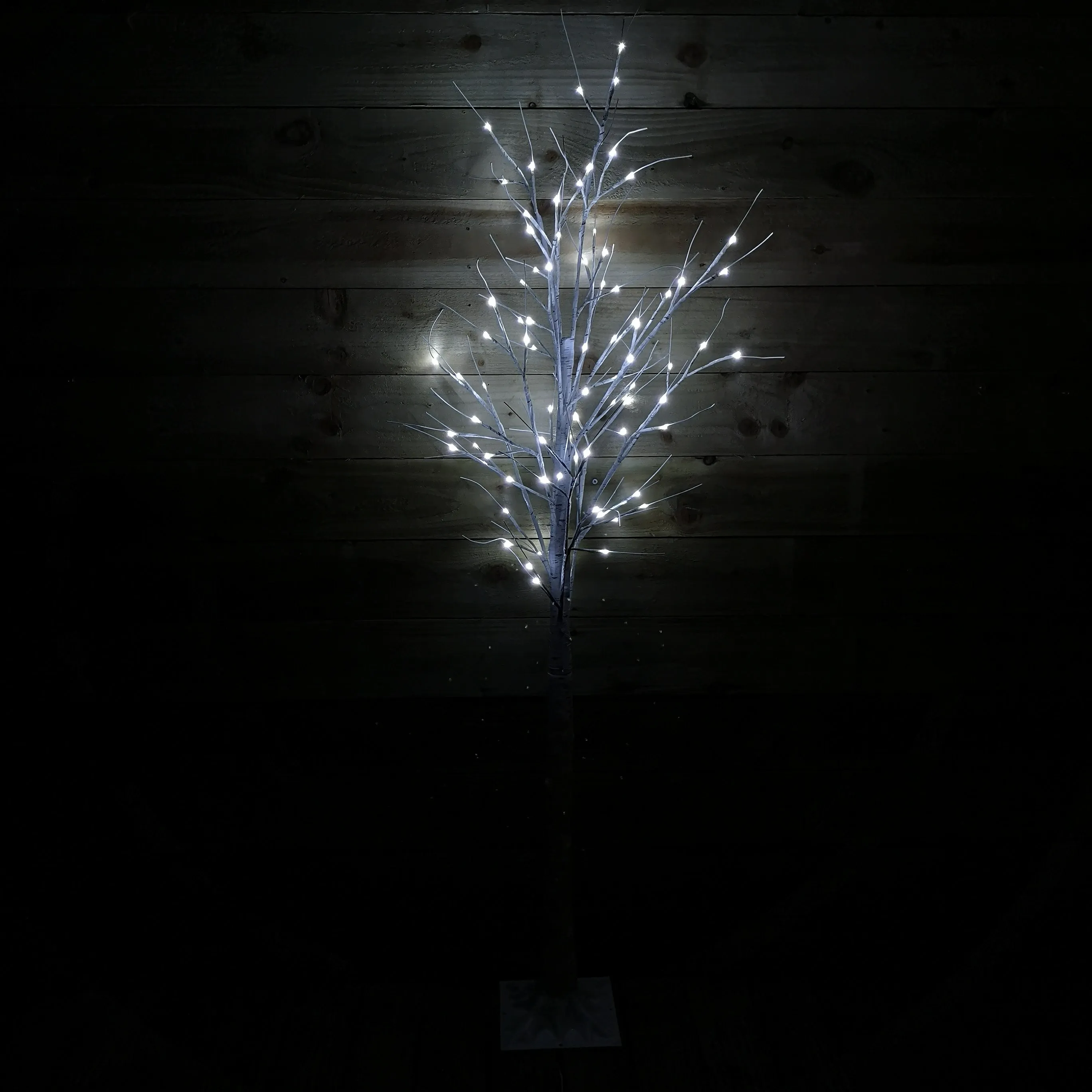 1.8m (6ft) Indoor Outdoor Christmas Lit Birch Tree with 80 Ice White LEDs