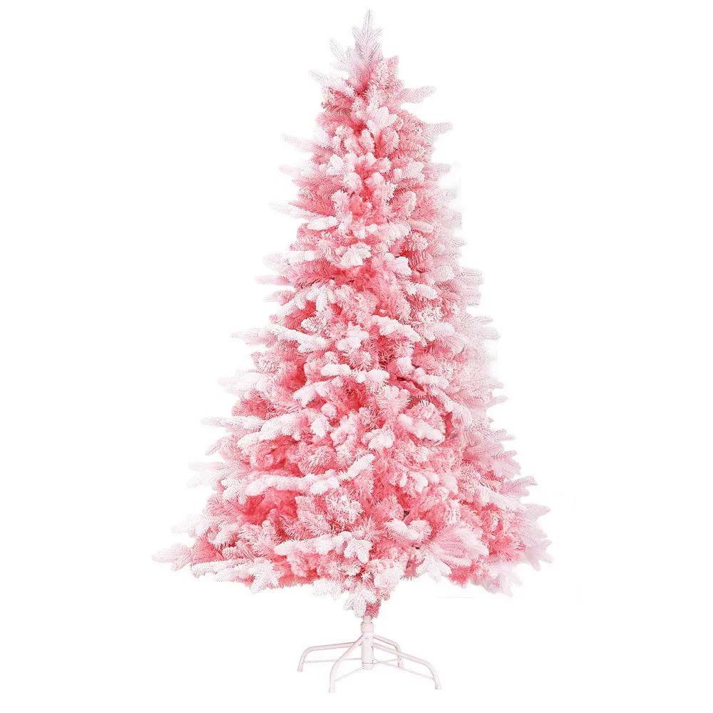 1.8m Pink Snow Flocked Christmas Tree, 810 Tips, Jingle Jollys