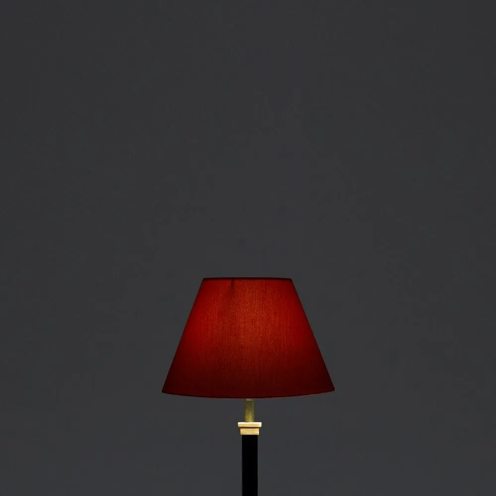 20cm empire lampshade in red silk with glasgow gold interior