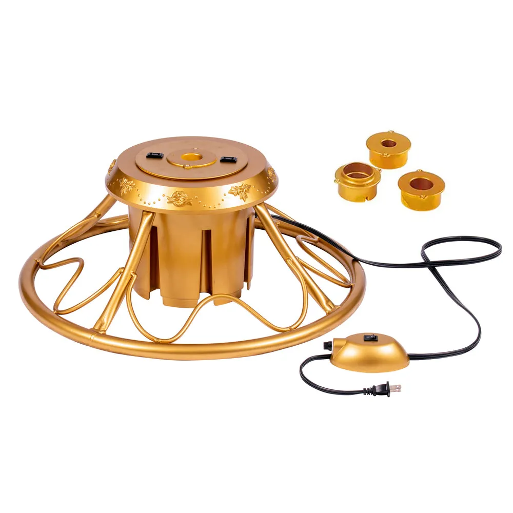 22" Gold Rotating Tree Stand Up to 120Lbs