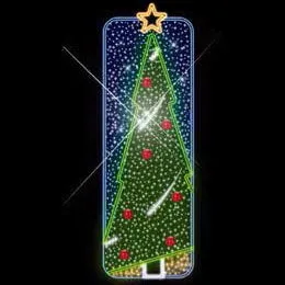 2D LED CHRISTMAS TREE POLE MOUNT