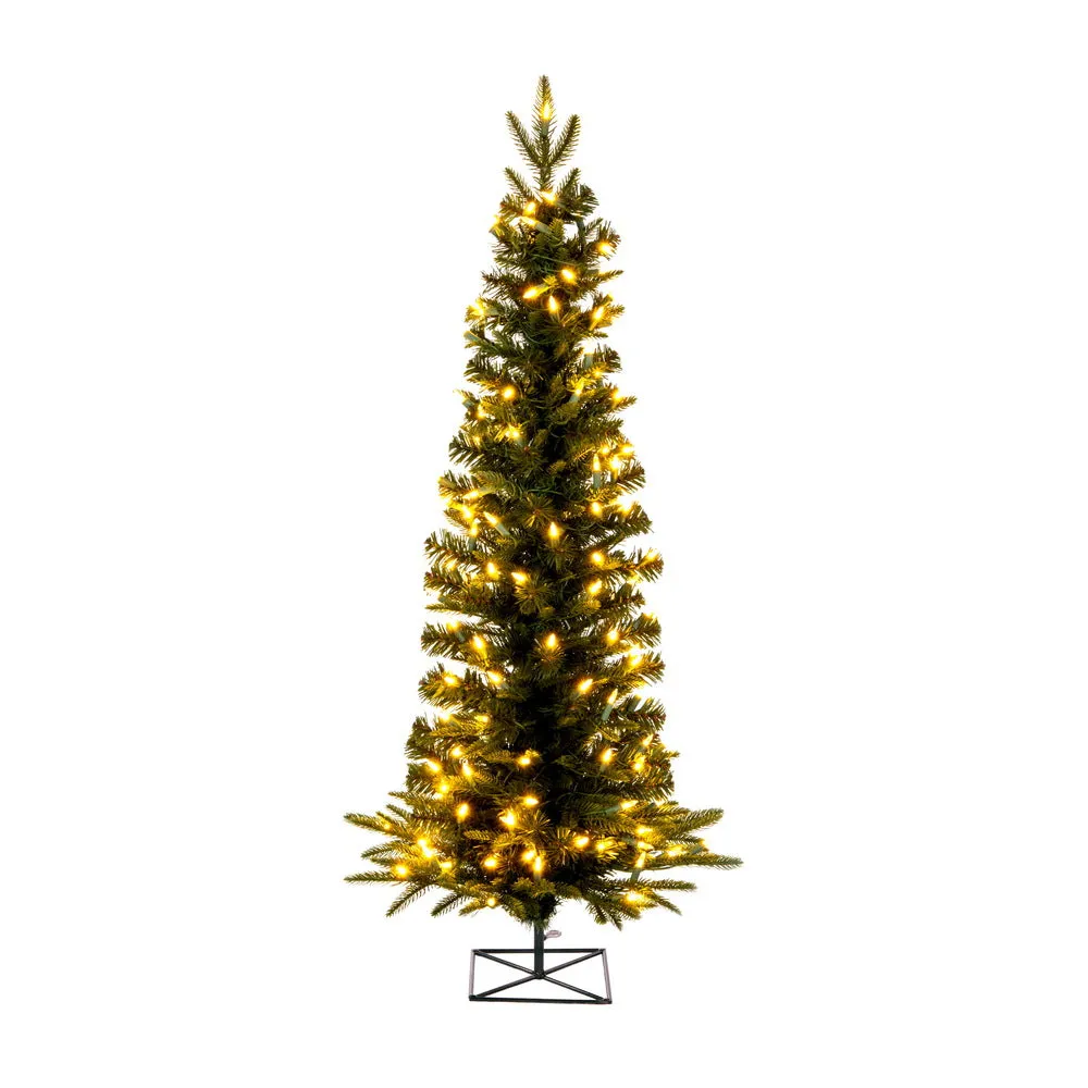 3.5' Bixley Pencil Fir Artificial Christmas Tree Warm White Dura-lit LED