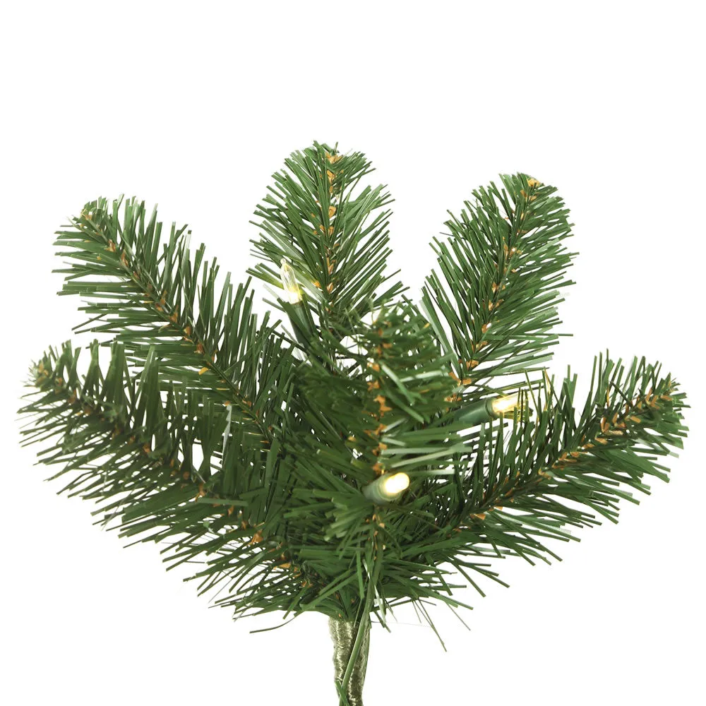 4.5' Oregon Fir Artificial Christmas Tree Wide Angle Single Mold Warm White LED