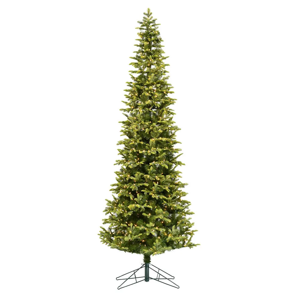 4.5' x 22" Instant Connect Artificial Xmas Pencil Tree Warm White Dura-Lit LED