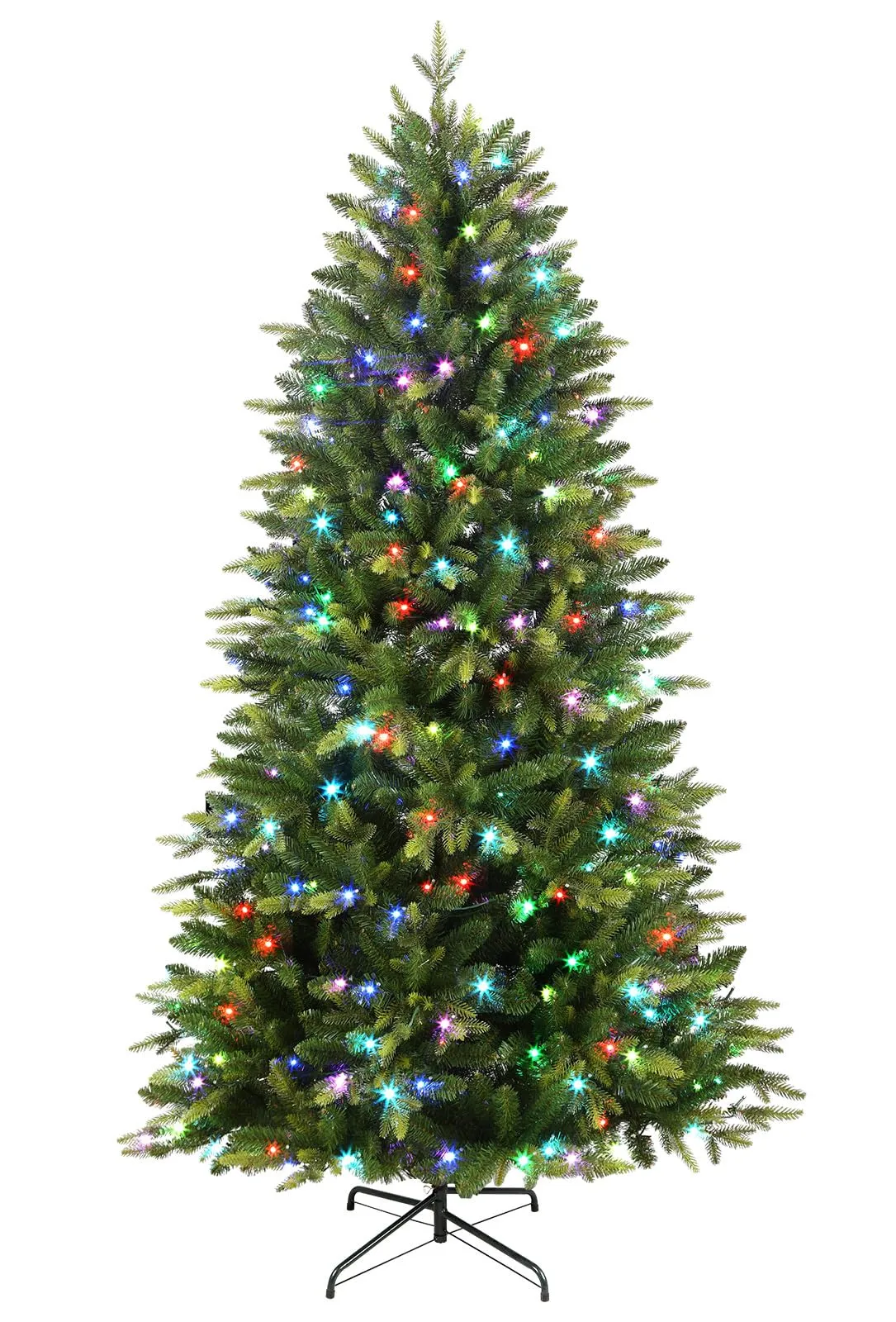 4ft Prelit Color Changing RGB Lights Artificial Hinged Christmas Lush Fir Tree