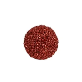 4" Beaded Ball Ornament Box of 4 in Red | QS