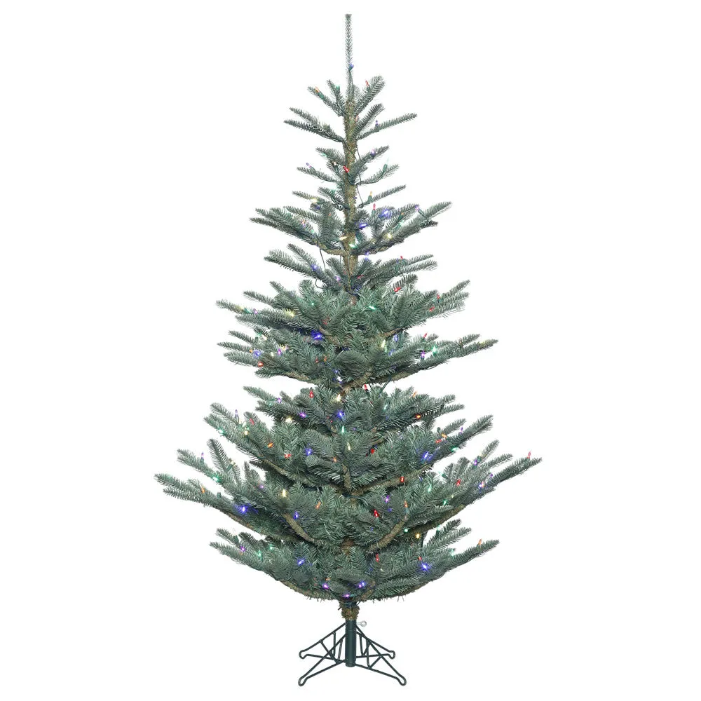 5' Alberta Blue Spruce Artificial Christmas Tree Multi-colored Dura-Lit LED