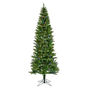 5.5' x 28" Creswell Pine Artificial Xmas Tree Colored Dura-Lit LED Mini Lights