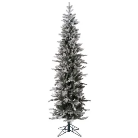 6' Frosted Glitter Tannenbaum Pine Artificial Christmas Tree Pure White LED