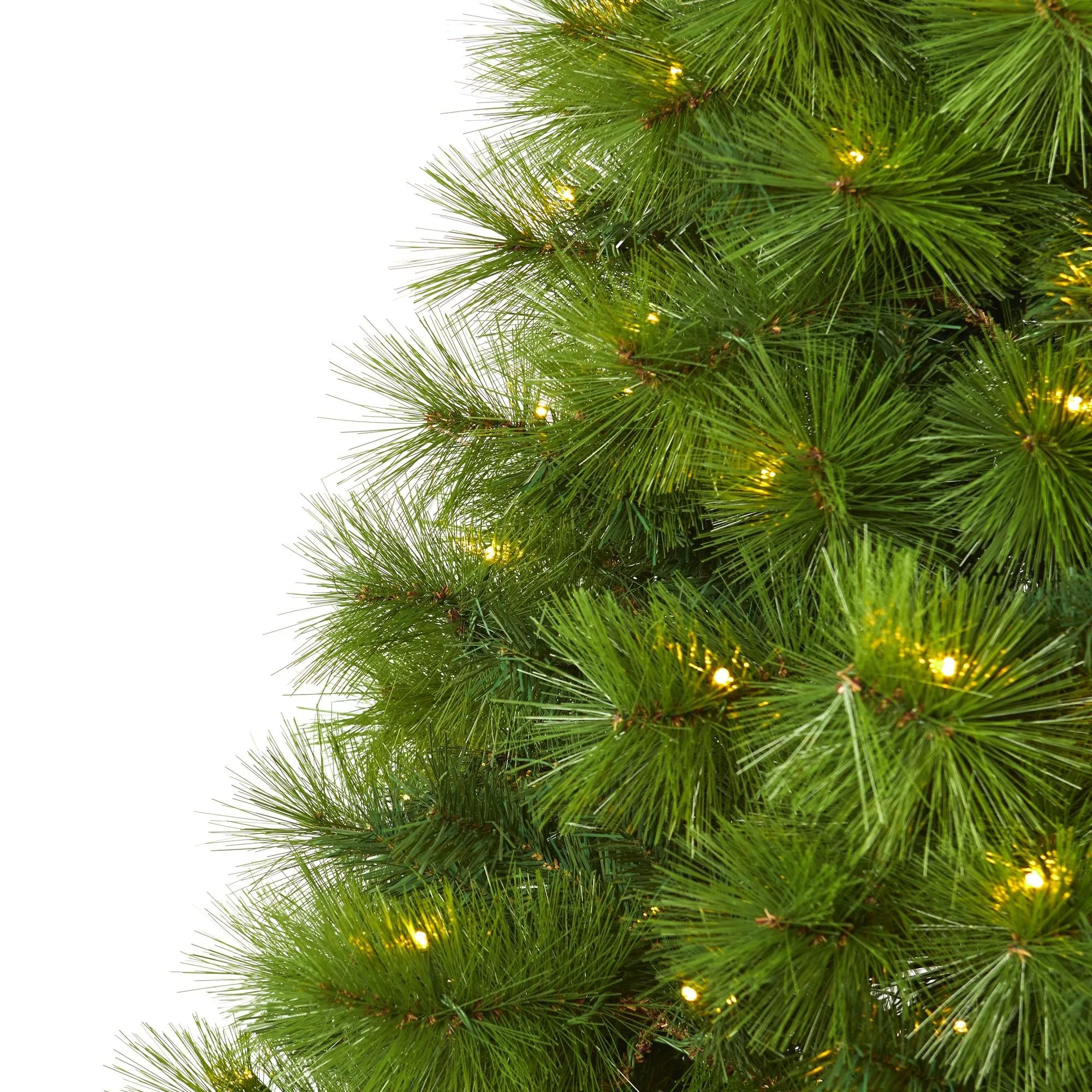 6' Green Scotch Pine Artificial Christmas Tree with 300 Clear LED Lights