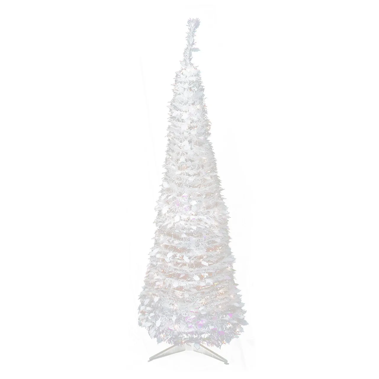 6' Pre-Lit Slim Tinsel Artificial Christmas Tree - Clear Lights