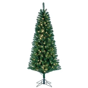 6.5' Artificial Christmas Tree, 300 Warm White LED Dura-lit Lights