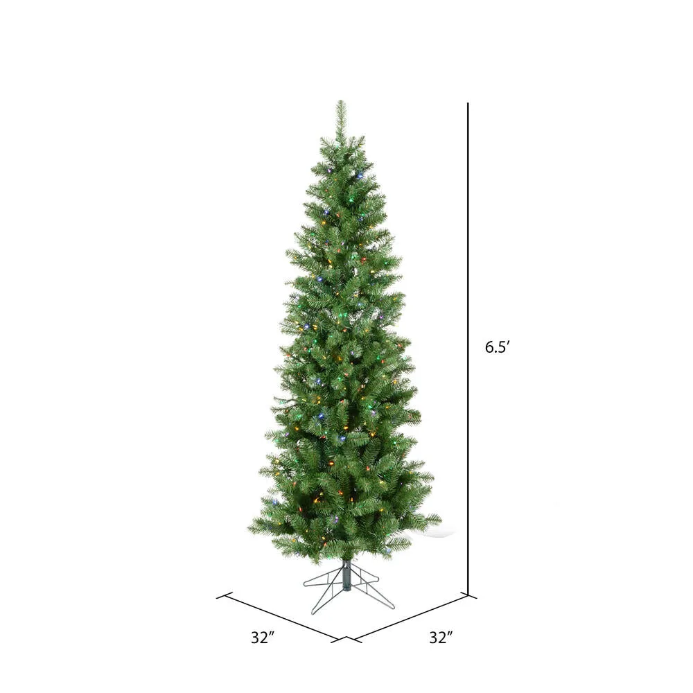 6.5' Artificial Christmas Tree,300 Colored LED Dura-lit Lights