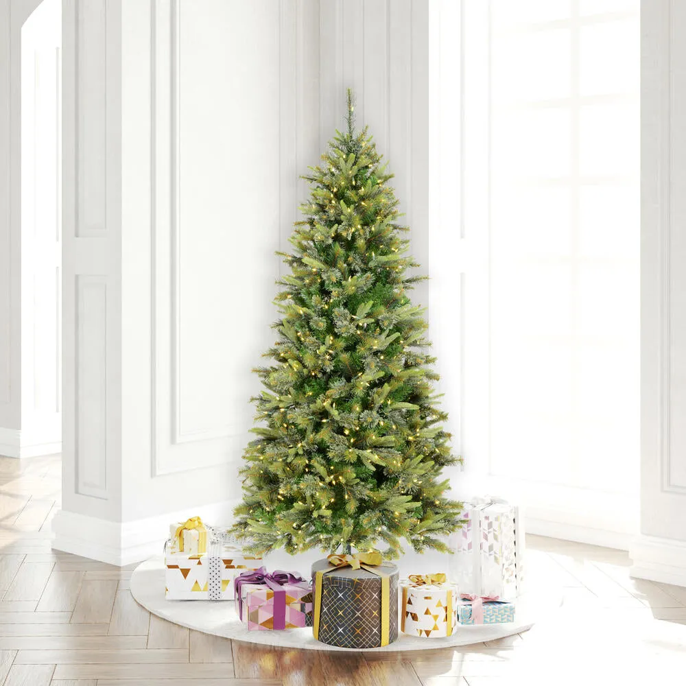 6.5' Cashmere Slim Artificial Christmas Tree Warm White Dura-Lit® LED Lights