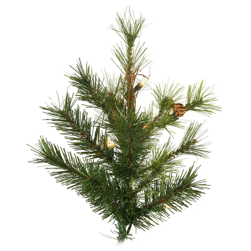 6.5' Mixed Country Pine Artificial Christmas Tree Clear Dura-Lit Mini Lights