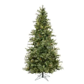 6.5' Mixed Country Pine Artificial Christmas Tree Warm White Dura-Lit LED