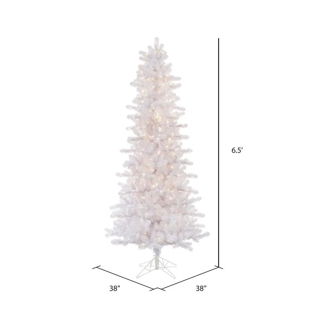 6.5' Pine Slim Artificial Christmas Tree 450 Clear Dura-lit Incandescent Lights