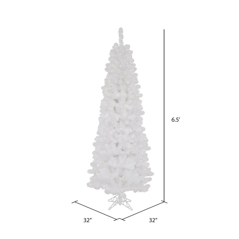 6.5' Salem Pencil Pine Christmas Tree, 300 Clear Dura-lit Incandescent Lights