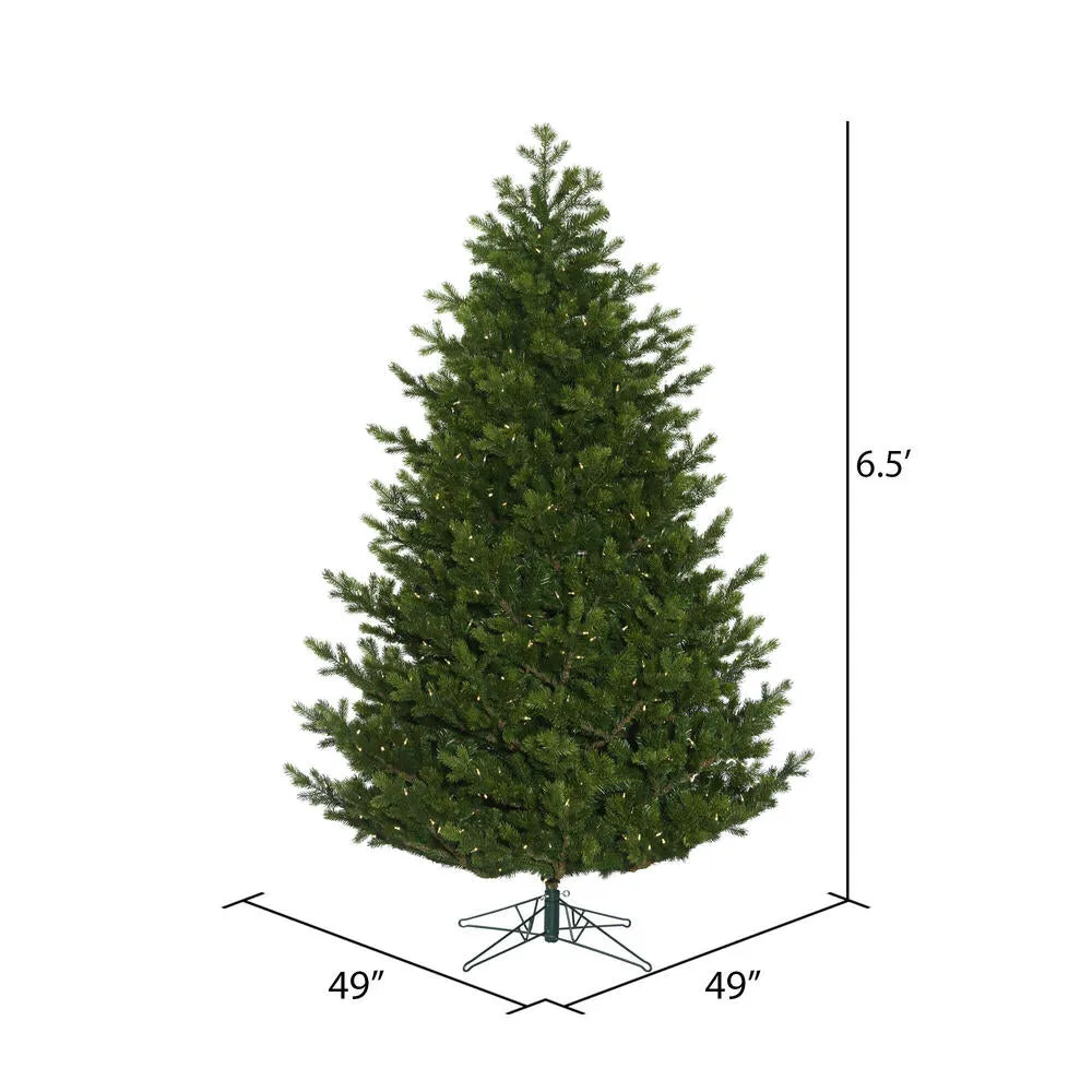 6.5' x 50" Eagle Fraser Fir Full Artificial Christmas Tree with Warm White LED.