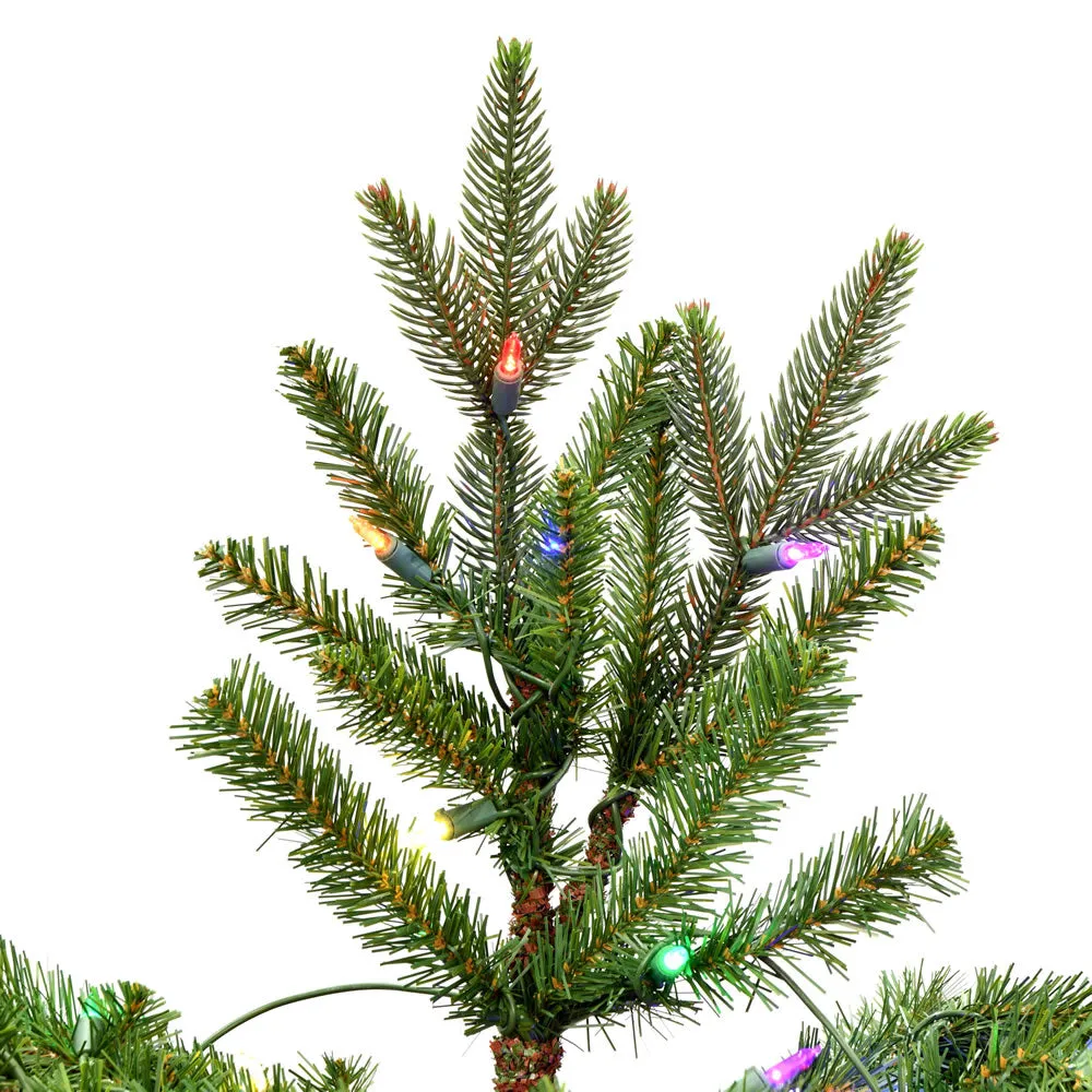 6.5' x 51" Douglas Fir Artificial Christmas Tree Multi-colored Dura-Lit LED