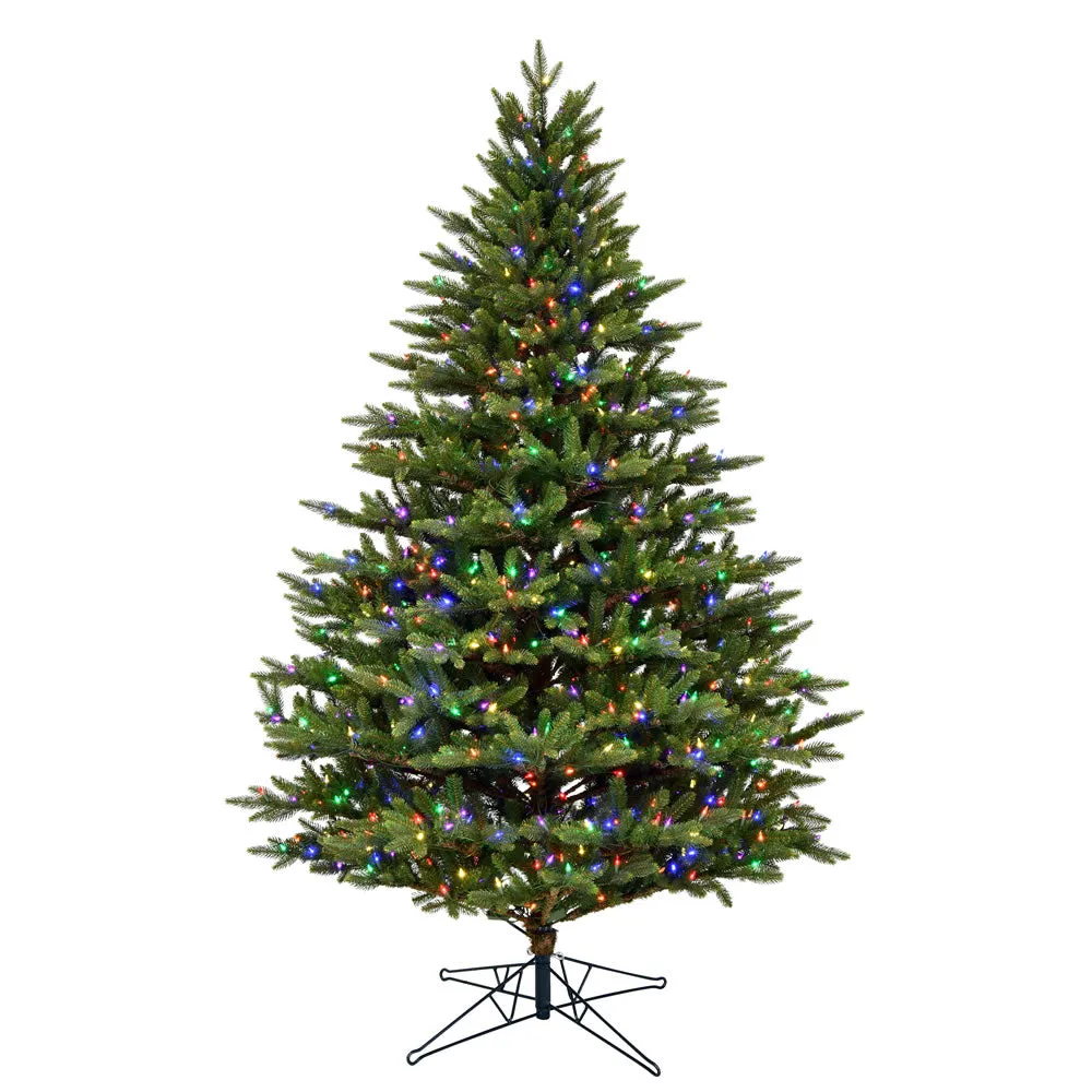 6.5' x 51" Douglas Fir Artificial Christmas Tree Multi-colored Dura-Lit LED