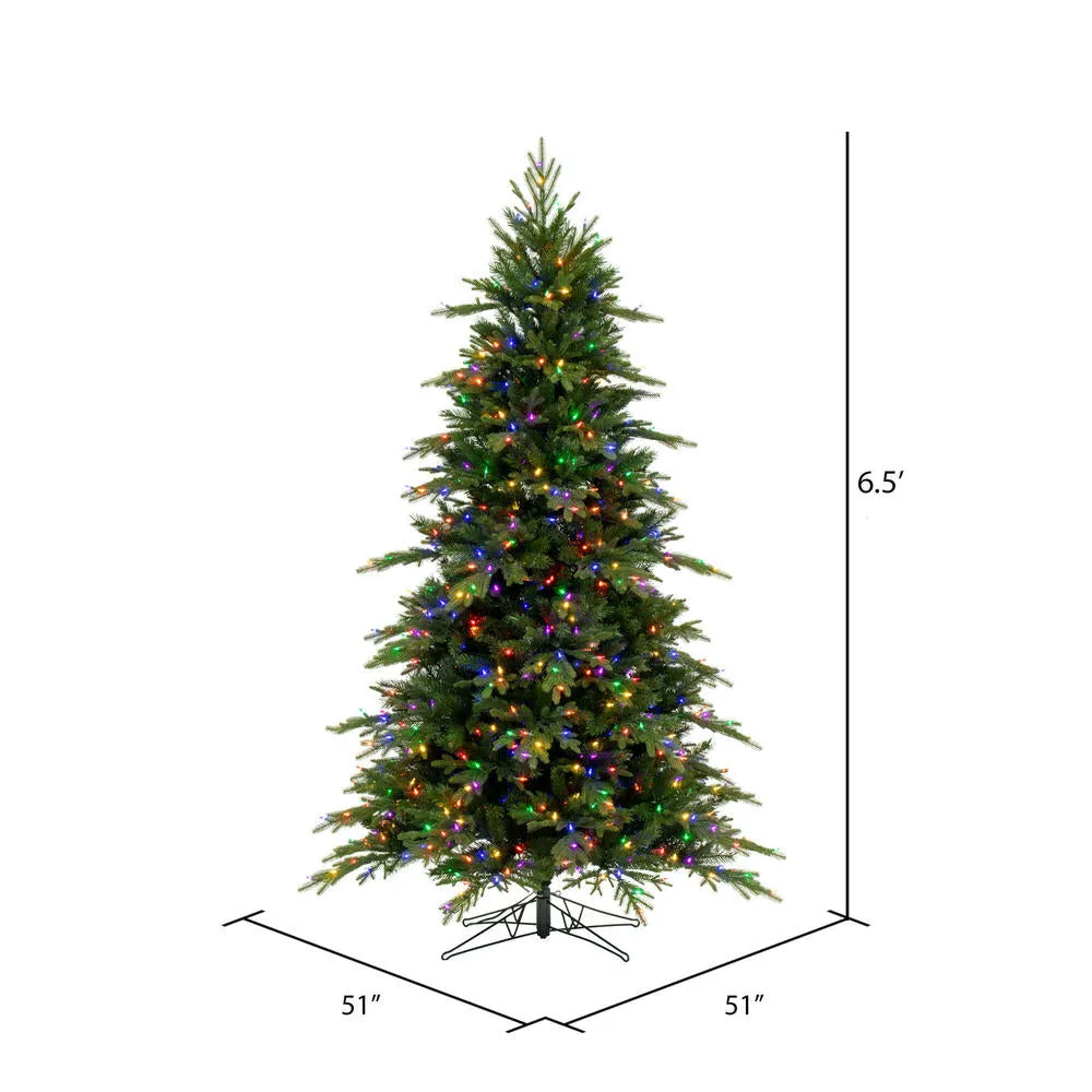 6.5' x 51" Kingston Fraser Fir Artificial Christmas Tree LED Colored Lights