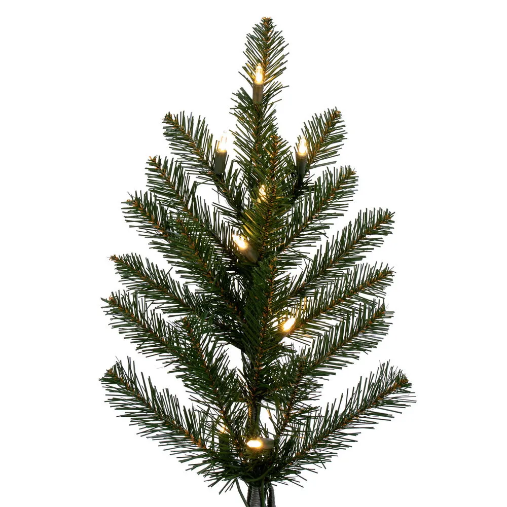 6.5' x 53" Bavarian Pine Artificial Pre-Lit Christmas Tree Warm White Lights.