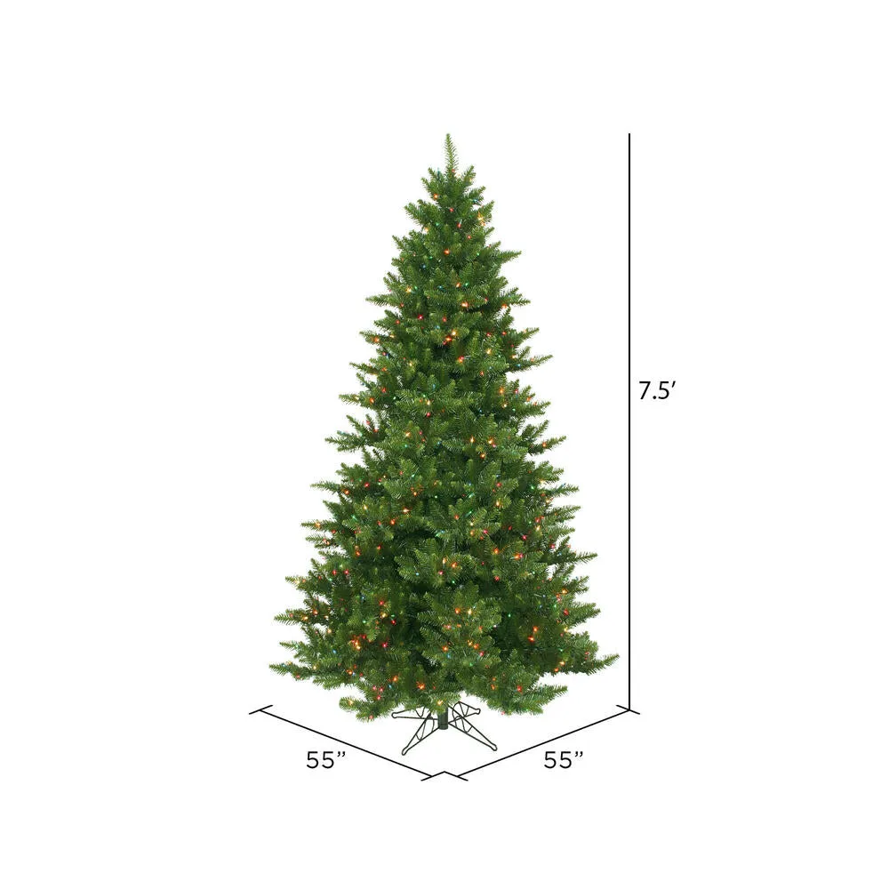 7.5' Camdon Fir Artificial Christmas Tree Multi-Colored Dura-lit Lights