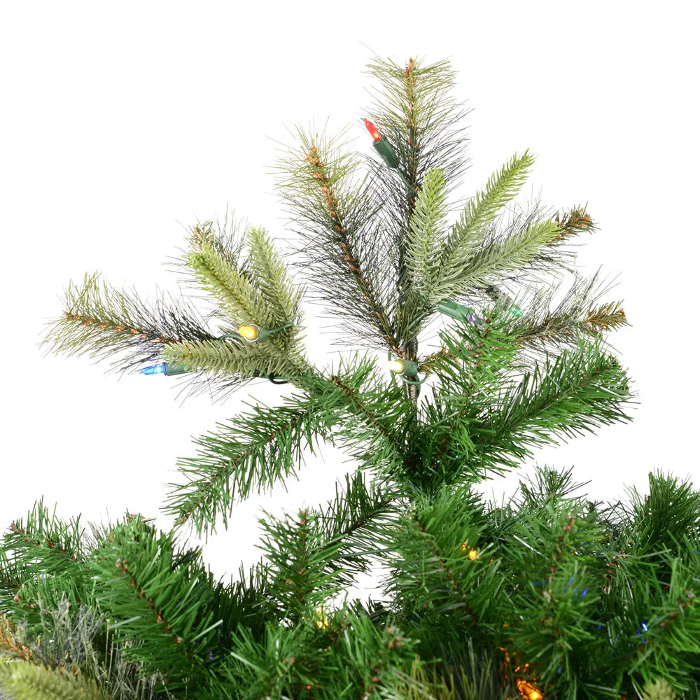 7.5' Cashmere Pine Artificial Christmas Tree Multi-Colored Dura-Lit LED Lights