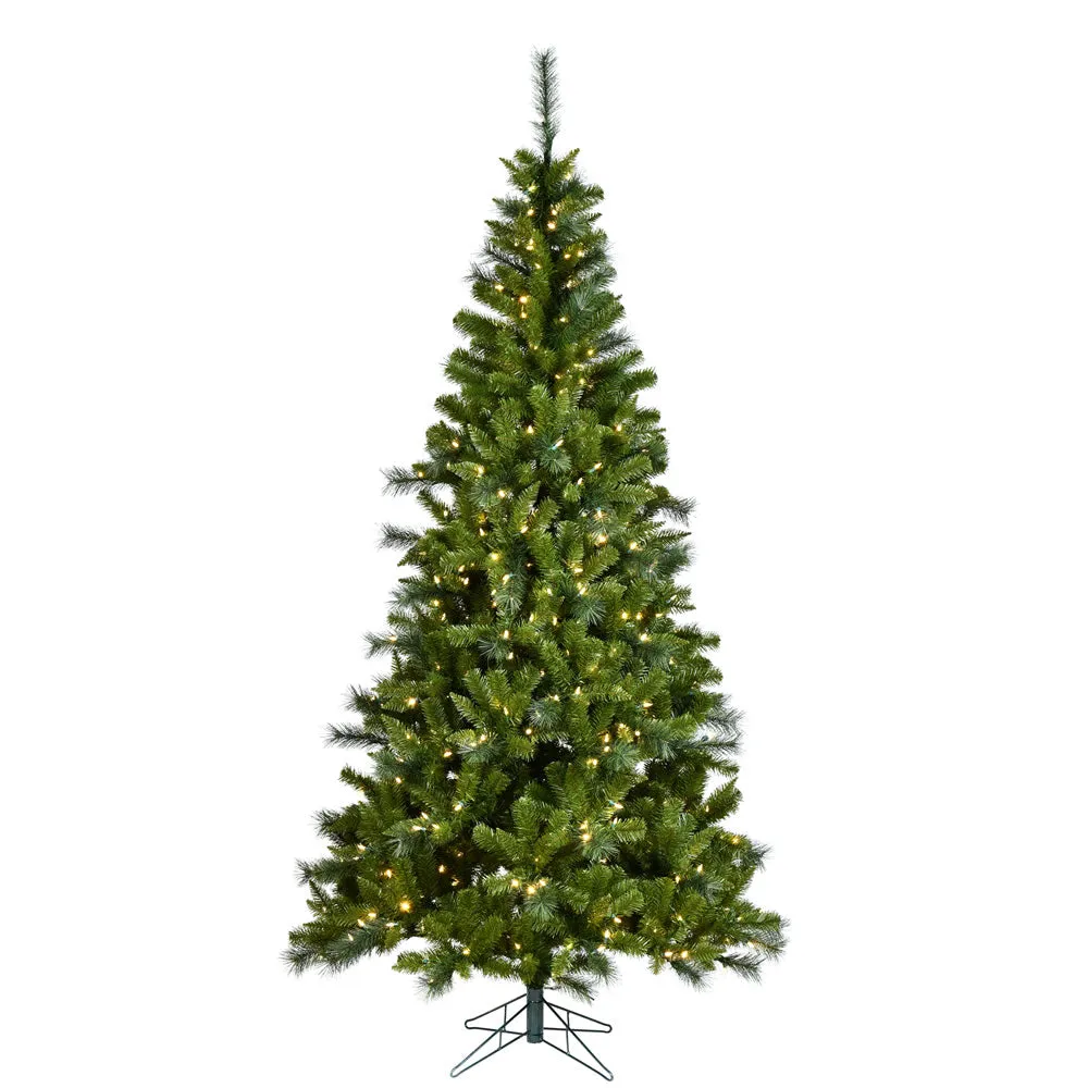 7.5' x 48" Malvern Mix EZ Artificial Christmas Tree Warm White Dura-Lit LED