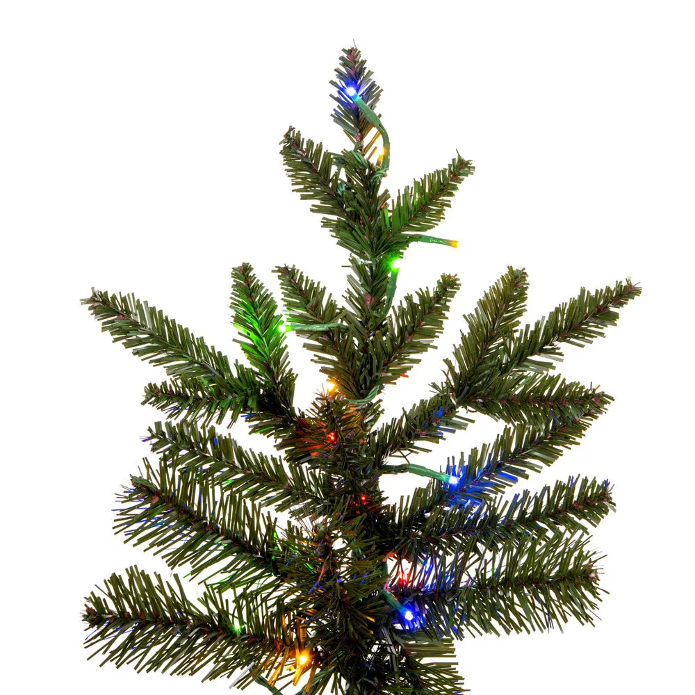 7.5' x 54" Natural Fraser Fir Artificial Xmas Tree 3mm LED Color Changing Lights