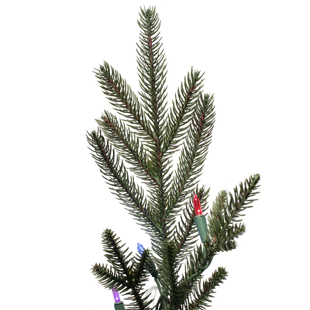 7.5' x 62" Kamas Fraser Fir Artificial Christmas Tree Multi-colored Dura-Lit LED