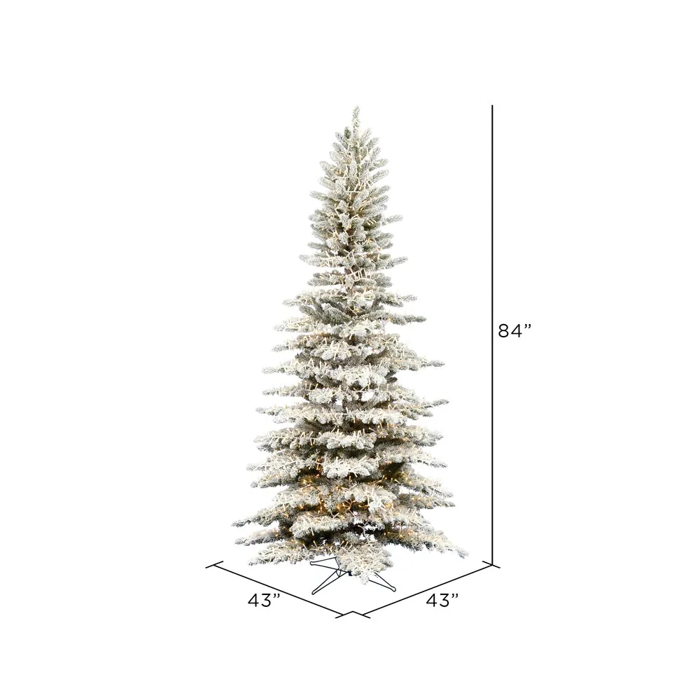 7.5'x43"  Artificial Xmas Tree Low Voltage LED Warm White Wide Angle 3mm Light