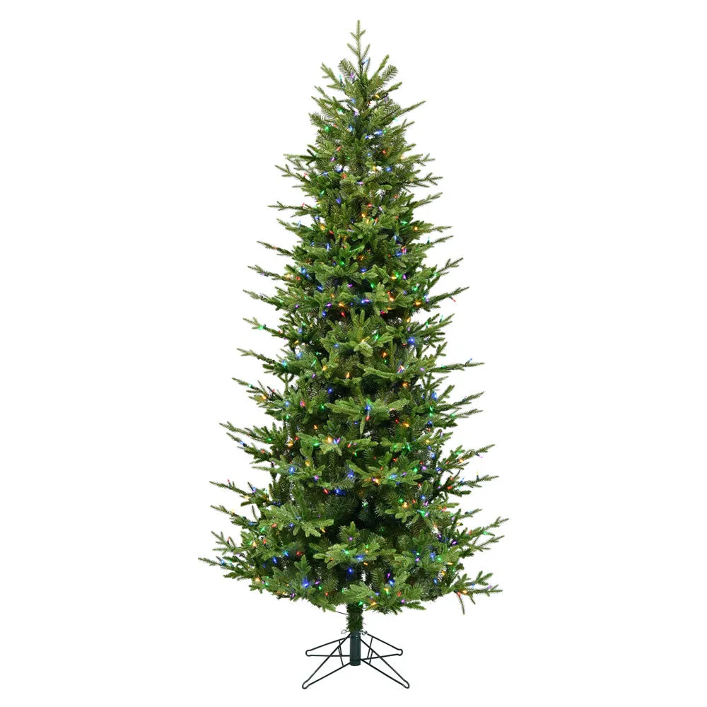 7.5'x50" Fir Instant Connect Artificial XmasTree Colored Dura-Lit LED Mini Light