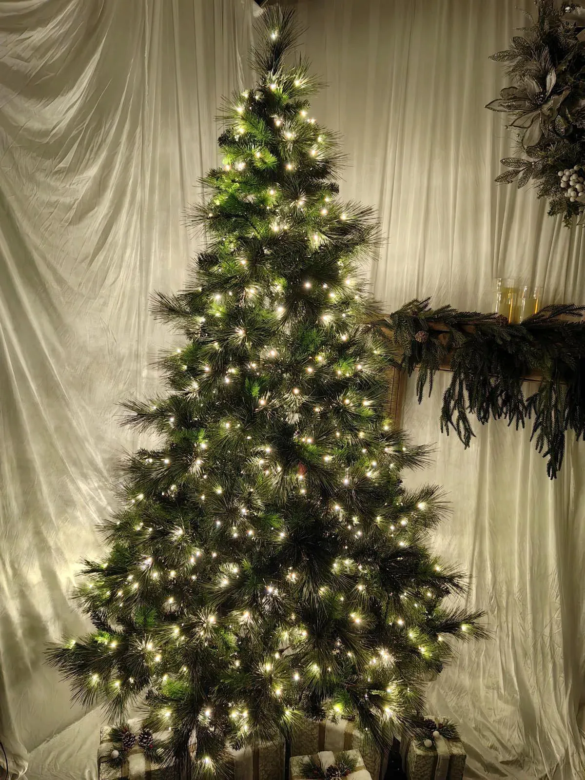 7ft Pre-Lit Luxury Mixed Pine Tree