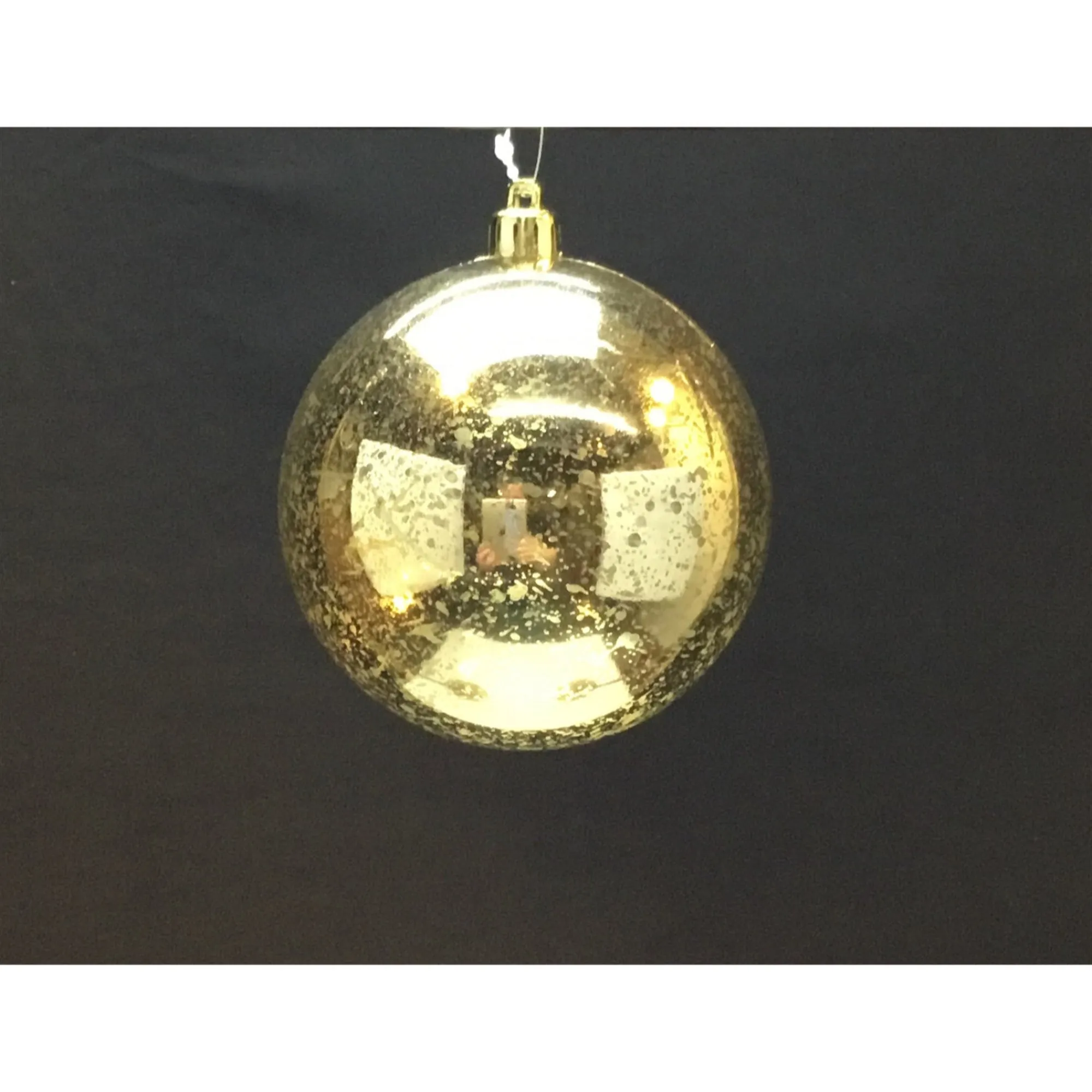 8'' Mercury Ball Ornament in Light Gold | XJB