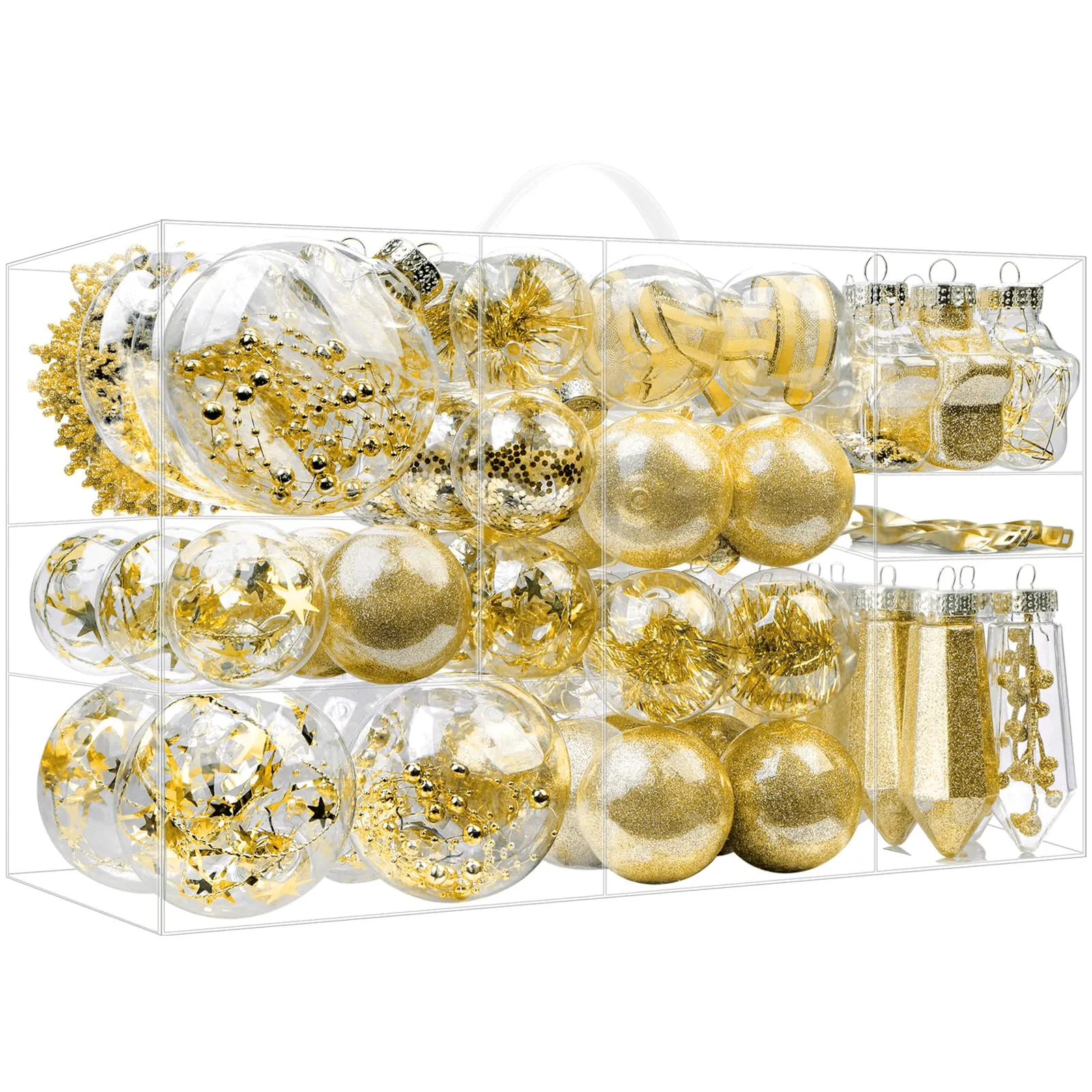 86PCS Glod Christmas Balls Ornaments Set