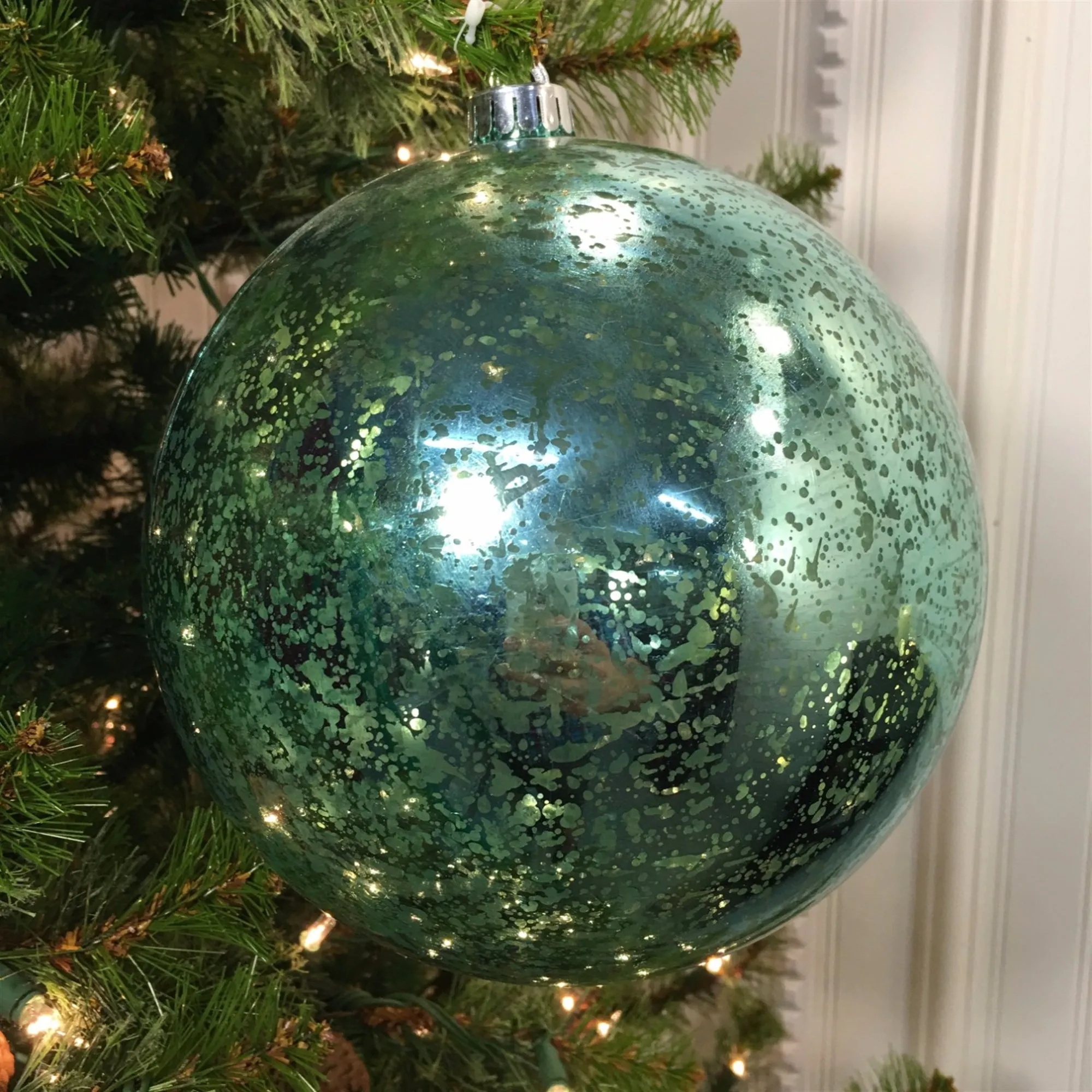 8" Mercury Ball Ornament in Aqua | XJB