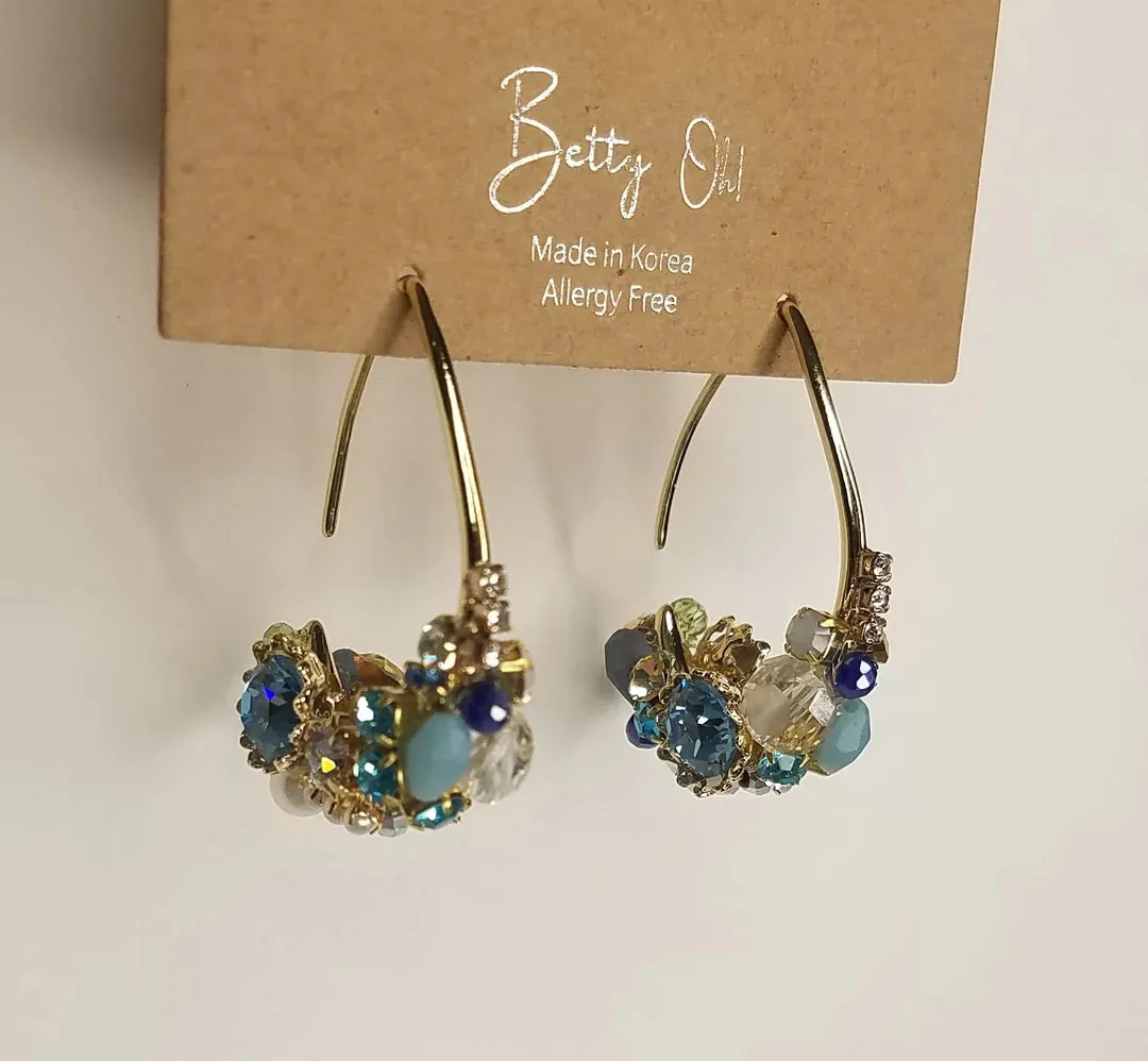 Angular Drop Crystal Earrings {multiple color options}