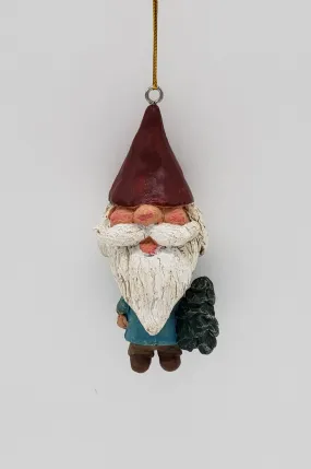 Big-Headed Gnome Santa Christmas Ornament