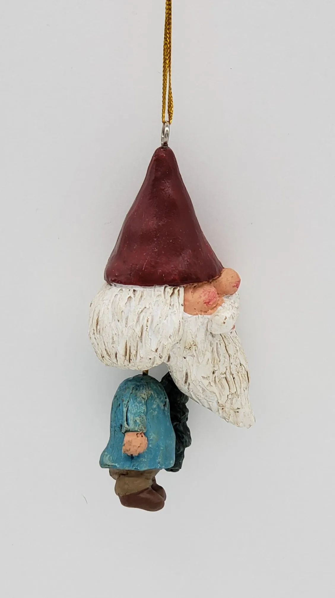 Big-Headed Gnome Santa Christmas Ornament