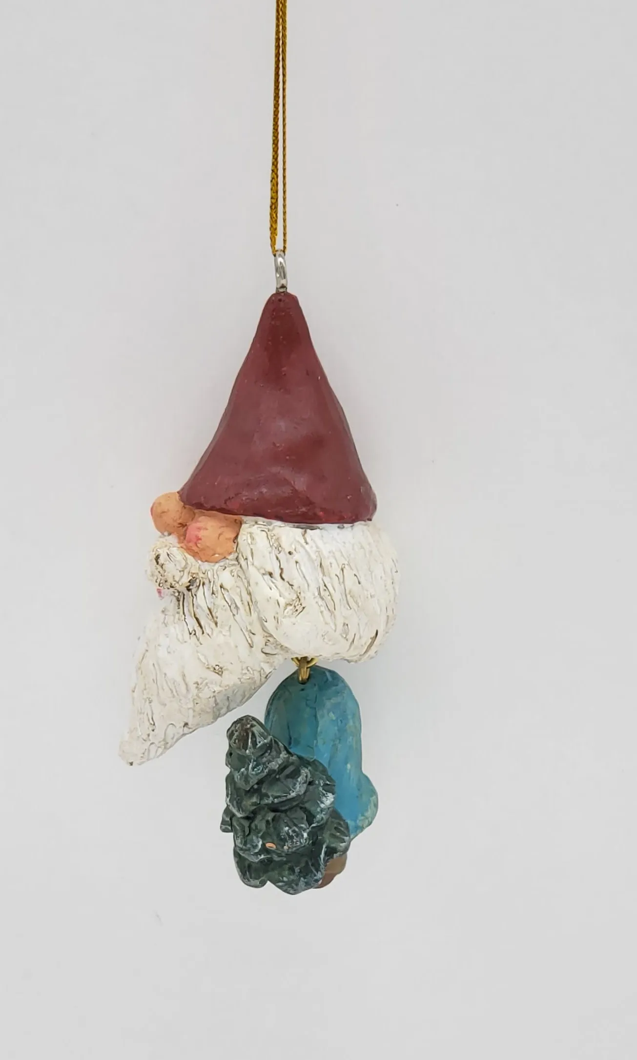 Big-Headed Gnome Santa Christmas Ornament